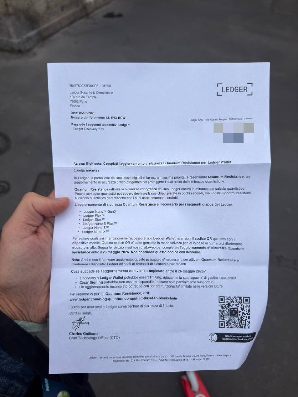 Владельцам Ledger приходят физические скам-письма Один - Part 3 